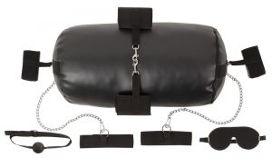 Cuscino bondage trasportabile accessori inclusi Bondage Barrel  similpelle nero